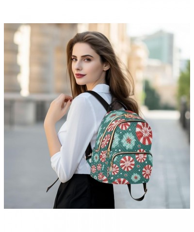 Color Candy Snowflake Merry Christmas Women Backpack Purse Ladies Fashion Shoulder Bag Daypack Travel Bag 10L Small $15.05 Ba...