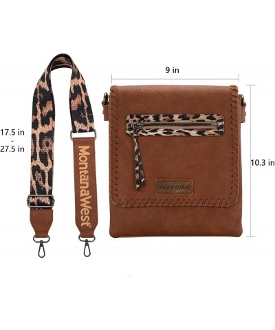 Crossbody Bags for Women with Dual Compartments Western Crossbody Purse With Leopard Print Guitar Strap Deep Brown $18.97 Cro...