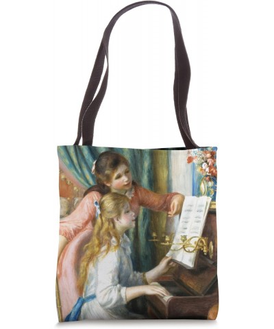 Auguste Renoir - Two Young Girls at the Piano - Musicians Tote Bag $12.14 Totes