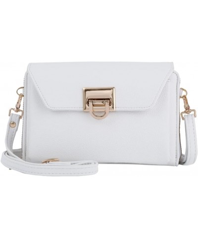 Small Crossbody Shoulder Bag For Women, Cell Phone Wallet Purse with Multiple Card Slots White $10.00 Crossbody Bags