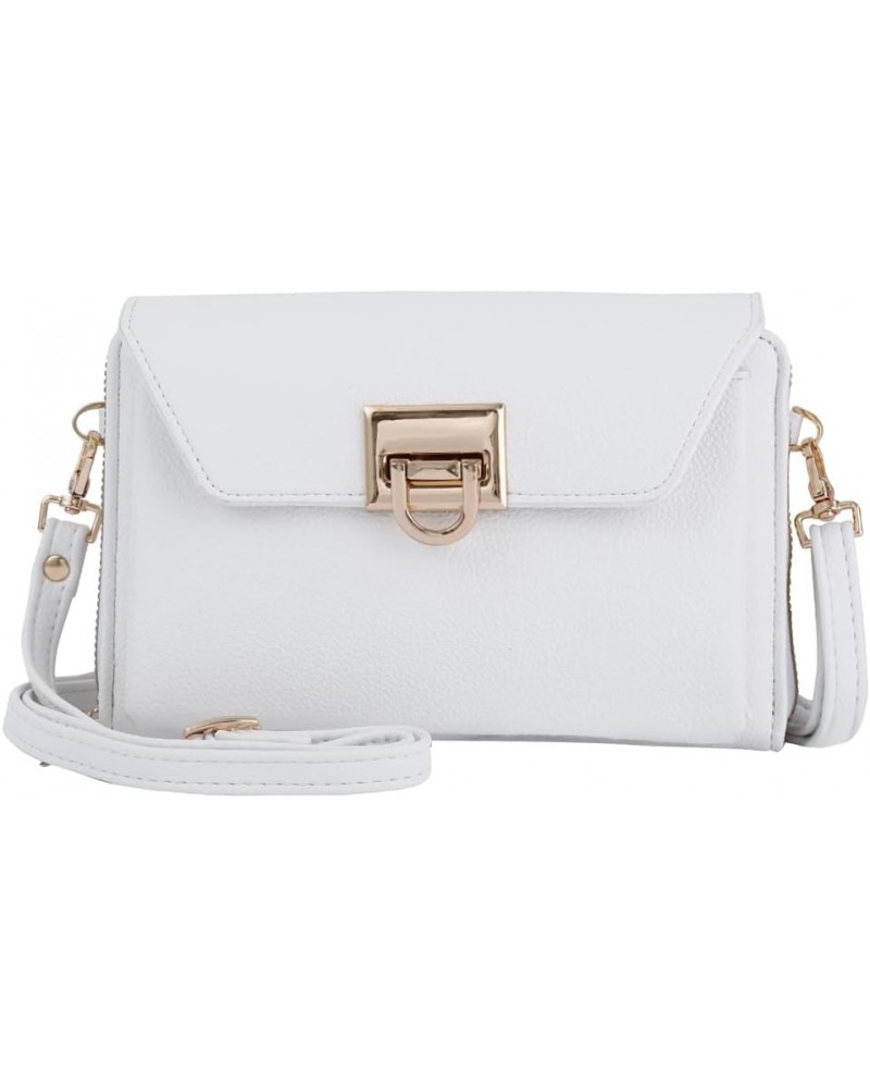 Small Crossbody Shoulder Bag For Women, Cell Phone Wallet Purse with Multiple Card Slots White $10.00 Crossbody Bags