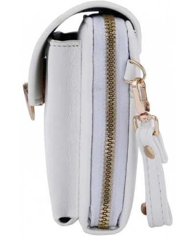 Small Crossbody Shoulder Bag For Women, Cell Phone Wallet Purse with Multiple Card Slots White $10.00 Crossbody Bags