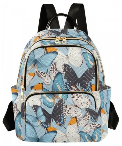 Colorful Butterflies Backpack Purse for Women Fashion Small Mini Backpack Daypacks Purse Back Pack HandBag Lady Gifts,S Mediu...