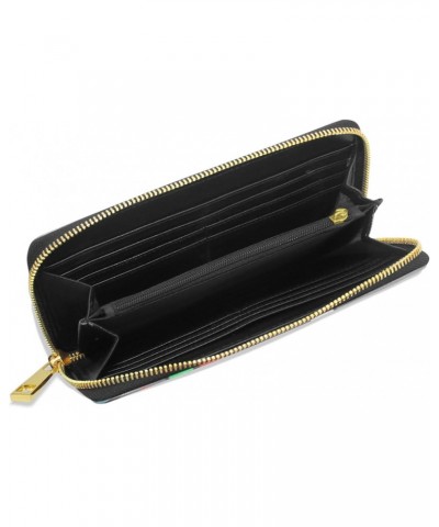 Women Genuine Leather Zipper Wallet Purse Airplane Instrument Panel Card Holder Organizer Clutch $14.35 Wallets