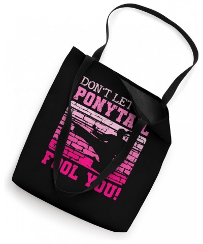 Don't let the ponytail fool you Combat Karate Tote Bag $12.64 Totes