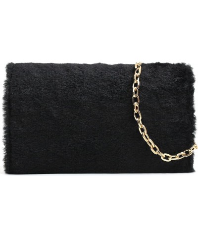 Clutch Purse Evening Bag for Women, Envelope Handbag With Detachable Chain for Wedding and Party Black-2 $10.12 Evening Bags