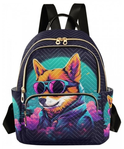 Medium Fashion Backpack for Women Dgo Retrowave Print Ladies Travel Daypack Aesthetic Shoulder Bag 11.4×6.1×14.1 IN $20.15 Ba...