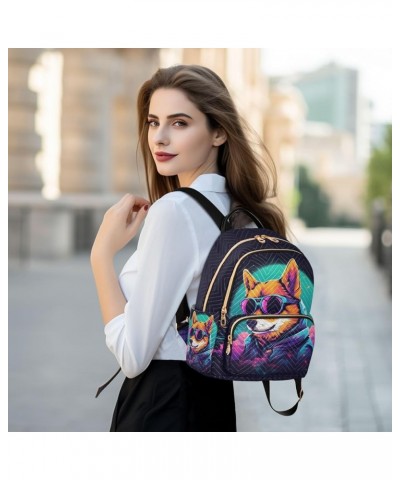 Medium Fashion Backpack for Women Dgo Retrowave Print Ladies Travel Daypack Aesthetic Shoulder Bag 11.4×6.1×14.1 IN $20.15 Ba...