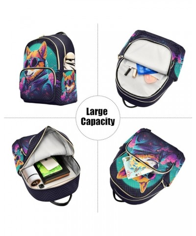 Medium Fashion Backpack for Women Dgo Retrowave Print Ladies Travel Daypack Aesthetic Shoulder Bag 11.4×6.1×14.1 IN $20.15 Ba...