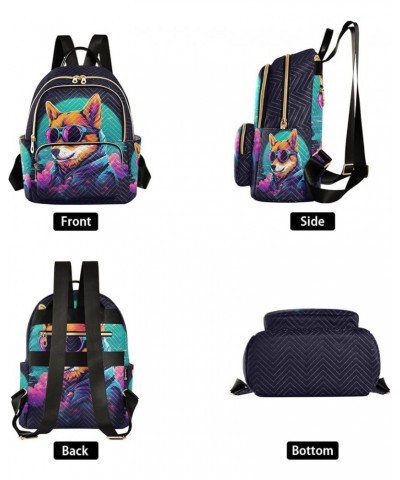 Medium Fashion Backpack for Women Dgo Retrowave Print Ladies Travel Daypack Aesthetic Shoulder Bag 11.4×6.1×14.1 IN $20.15 Ba...