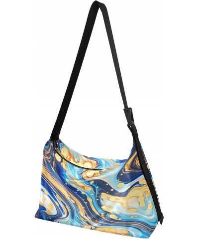 Colorful Swirls Marbled Shoulder Bag for Women Waterproof PU Leather Hobo Bags Crossbody Purse with Zipper Closure $13.53 Sho...