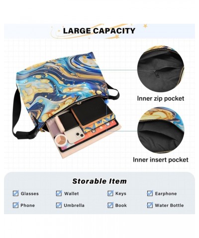 Colorful Swirls Marbled Shoulder Bag for Women Waterproof PU Leather Hobo Bags Crossbody Purse with Zipper Closure $13.53 Sho...