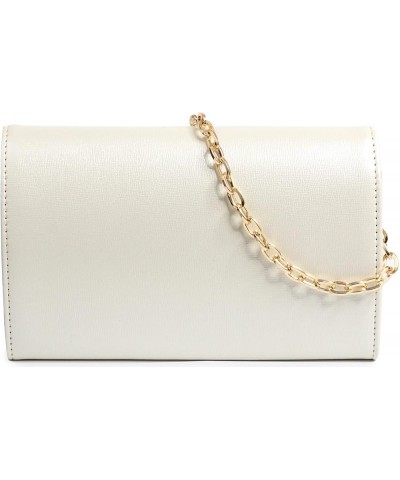 Clutch Purse Evening Bag for Women，White Envelope Handbag With Detachable Chain for Wedding and Party Beige $30.45 Evening Bags