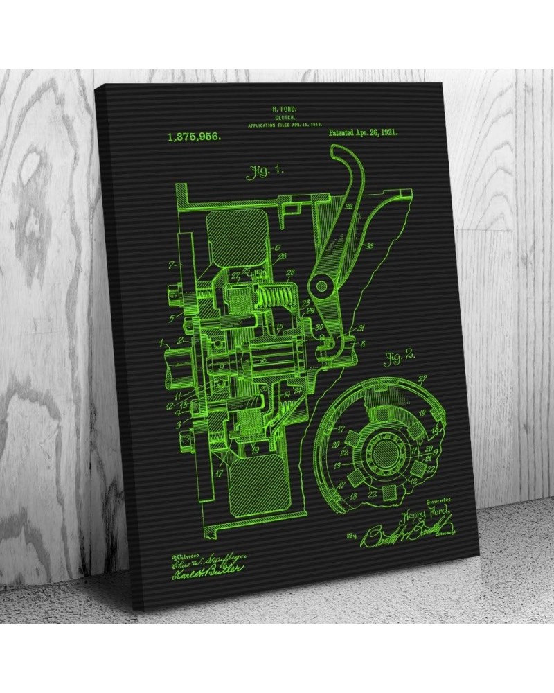 Henry Ford Clutch Canvas Print, Automotive Engineer, Gearhead Gift, Mechanical Art, Mechanic Gift, Repair Shop Decor Terminal...