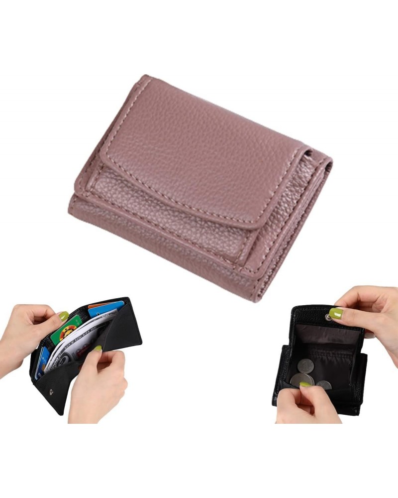 2023 New Leather RFID Blocking Card Holder Organizer Pocket Mini Wallet, Compact Bifold Small Leather Wallet for Women, Ladie...