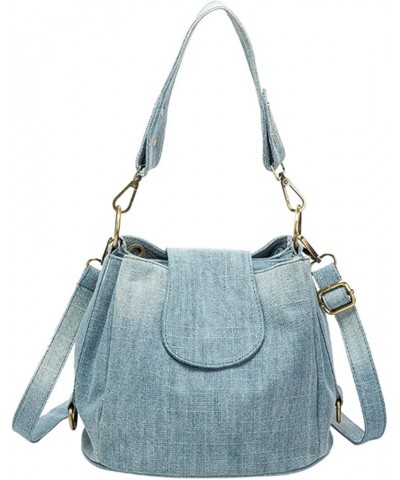 Woman Denim Crossbody Shoulder Bag Triple Pocket Multi Compartment Mommy Bag 1 $32.28 Totes