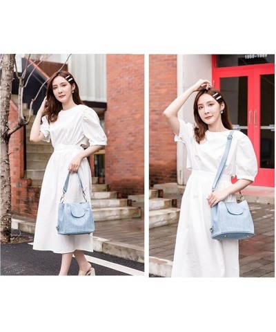 Woman Denim Crossbody Shoulder Bag Triple Pocket Multi Compartment Mommy Bag 1 $32.28 Totes