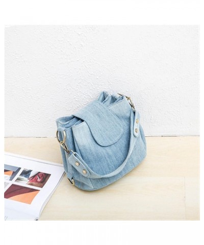 Woman Denim Crossbody Shoulder Bag Triple Pocket Multi Compartment Mommy Bag 1 $32.28 Totes