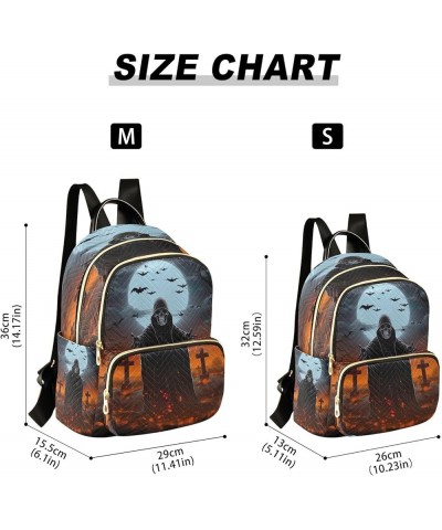 Halloween Skull Bat Quilted Backpack for Women Travel Bags Shoulder Bag Purse for Daily Work Nurse S Small $16.73 Backpacks