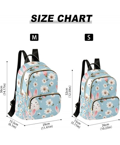 Mini Backpack Purse for Women, Easter Bunny Flowers Travel Bag Casual Daypack Shoulder Bag Small $18.23 Backpacks