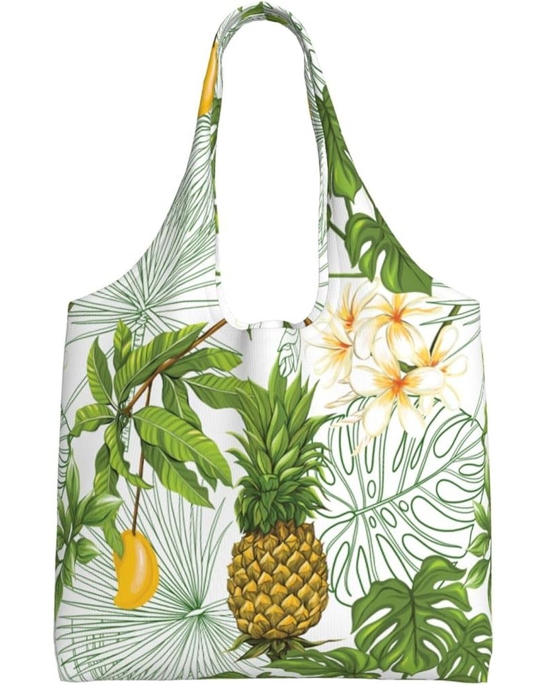 Pineapple Single Shoulder Commuter Canvas Tote Bags For Women And Men Pineapple 15 $9.23 Totes