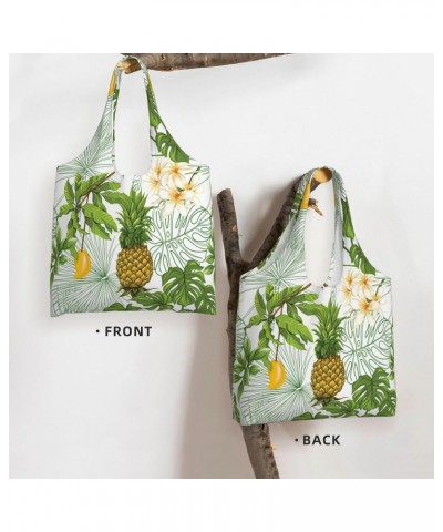 Pineapple Single Shoulder Commuter Canvas Tote Bags For Women And Men Pineapple 15 $9.23 Totes