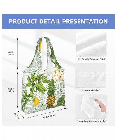 Pineapple Single Shoulder Commuter Canvas Tote Bags For Women And Men Pineapple 15 $9.23 Totes