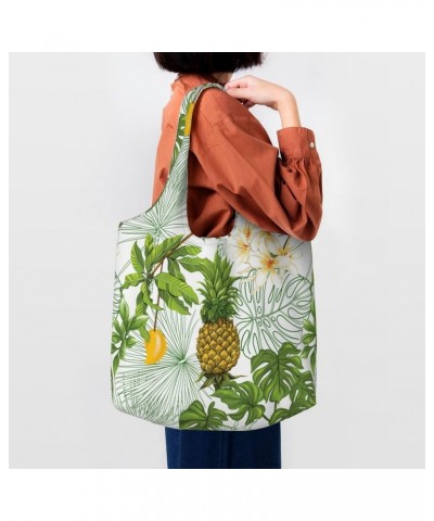 Pineapple Single Shoulder Commuter Canvas Tote Bags For Women And Men Pineapple 15 $9.23 Totes