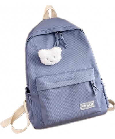 Simple solid color crossbody bag shoulder bag handmade messenger backpack for men and women (Blue) Blue $30.05 Backpacks