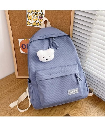 Simple solid color crossbody bag shoulder bag handmade messenger backpack for men and women (Blue) Blue $30.05 Backpacks