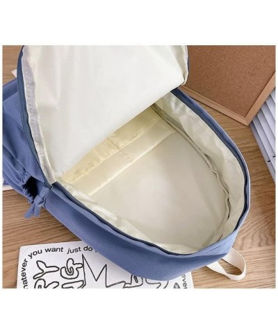 Simple solid color crossbody bag shoulder bag handmade messenger backpack for men and women (Blue) Blue $30.05 Backpacks