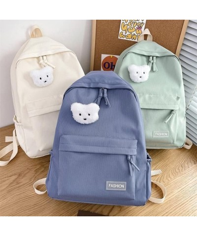 Simple solid color crossbody bag shoulder bag handmade messenger backpack for men and women (Blue) Blue $30.05 Backpacks