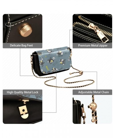 Cool Monsters Anti Theft Crossbody Bag for Women Leather Black Bag with Adjustable Strap Black Purse $22.79 Crossbody Bags