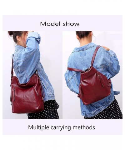 Fashion Elegant Solid Color Large Capacity Waterproof PU Shoulder Bag Blue $29.05 Shoulder Bags