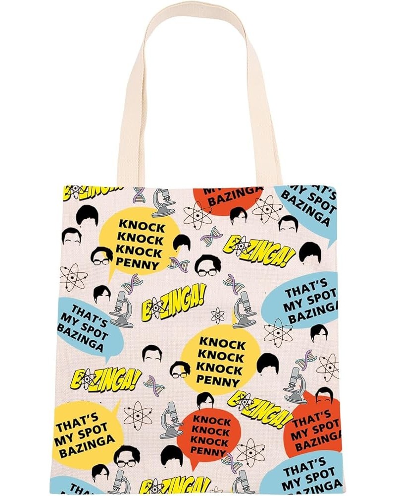 TV Show Inspired Tote Bag Comedy TV Show Merchandise TV Series Gifts for Comedy TV Show Fans Shoulder Bag Beige $10.87 Totes