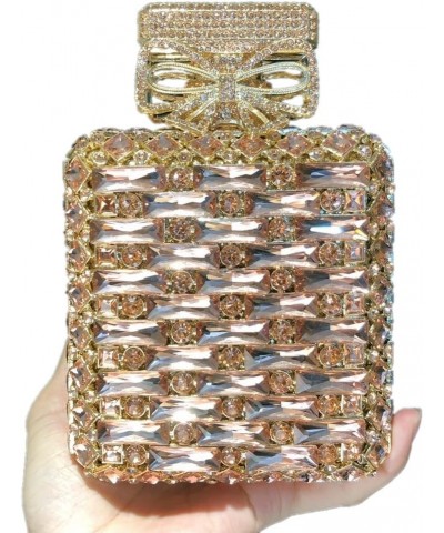 Luxury Perfume Bottle Rhinestone Evening Bag Women Metal Crystal Prom Clutches Wedding Party Handbags, Silver Gold Silver $74...