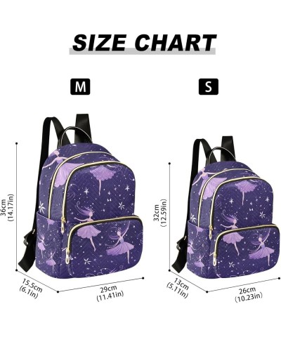 Mini Backpack Purse for Women, Purple Ballerinas Travel Bag Casual Daypack Shoulder Bag Medium $17.59 Backpacks