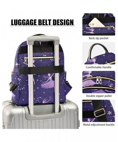 Mini Backpack Purse for Women, Purple Ballerinas Travel Bag Casual Daypack Shoulder Bag Medium $17.59 Backpacks