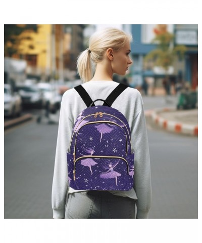 Mini Backpack Purse for Women, Purple Ballerinas Travel Bag Casual Daypack Shoulder Bag Medium $17.59 Backpacks