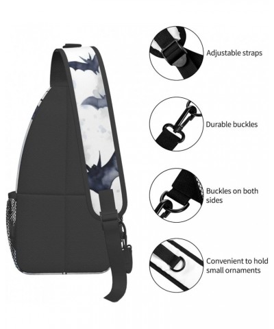 Bats Animal Crossbody Sling Bag for Men Women Sling Backpack Shoulder Bag Casual Hiking Daypack Chest Bag for Travel Outdoor ...