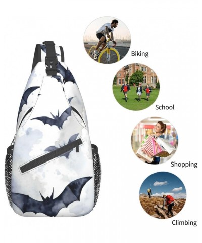 Bats Animal Crossbody Sling Bag for Men Women Sling Backpack Shoulder Bag Casual Hiking Daypack Chest Bag for Travel Outdoor ...