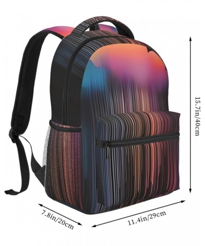 Colorful Rainbow Rain Stylish And Lightweight Backpack,Comfortable To Carry,Multi-Pocket Design,23l Capacity,Easily Meet Your...