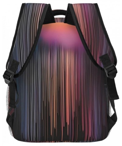 Colorful Rainbow Rain Stylish And Lightweight Backpack,Comfortable To Carry,Multi-Pocket Design,23l Capacity,Easily Meet Your...