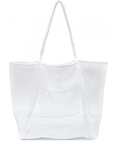 Casual large capacity large hole shape beach bag women's messenger shoulder handbag White $9.45 Handbags