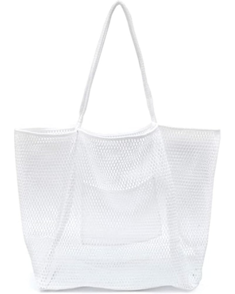 Casual large capacity large hole shape beach bag women's messenger shoulder handbag White $9.45 Handbags