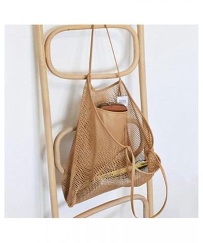 Casual large capacity large hole shape beach bag women's messenger shoulder handbag White $9.45 Handbags