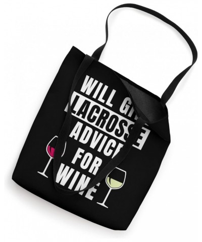 Lacrosse Advice For Wine Lacrosse Player Funny Lacrosse Tote Bag $13.91 Totes