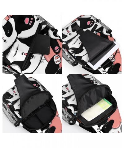 Panda Gift Sling Bag Adjustable Sling Backpack Crossbody Shoulder Backpack Anti-theft Rope Chest Shoulder Daypack for Travel ...