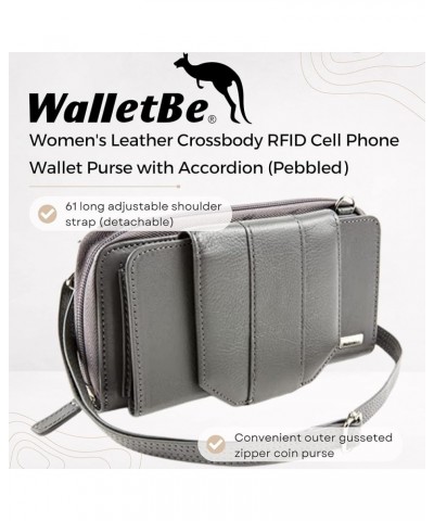 Women's Wallet RFID Cell Phone Purse Crossbody Slate $37.38 Crossbody Bags