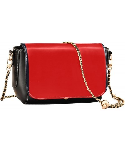 Pale Goldenrod Women Crossbody Bags Ladies Shoulder Purses with Chain Strap Soft Leather Handbags Strong Red $19.37 Shoulder ...